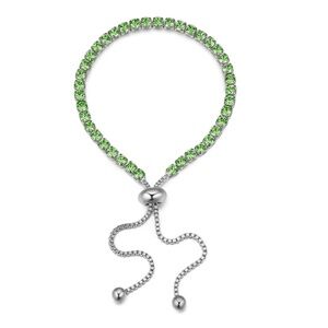 Adjustable Tennis Bracelet with Swarovski Crystals